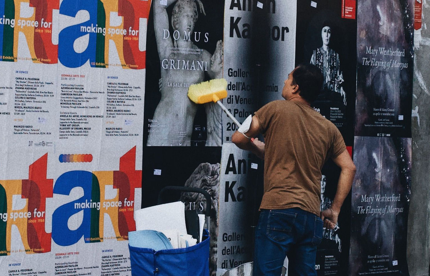 Dedicated wheatpaste poster installation street teams in NYC