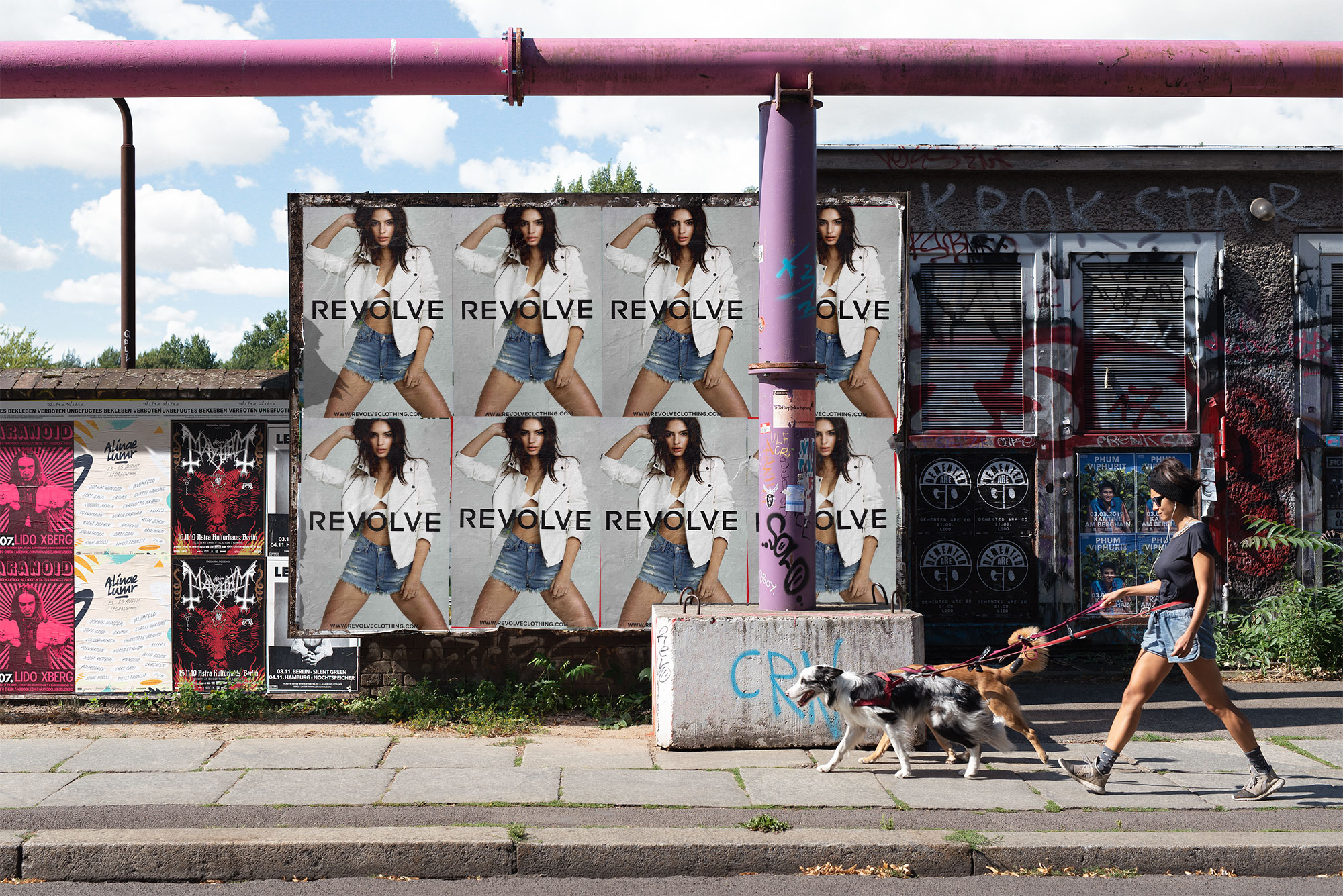 Wheatpasting NYC - wild posting campaign installation for Revolve