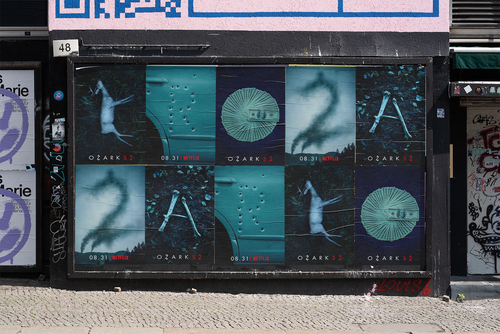 Wheatpasting NYC - street poster campaign for Netflix Ozark