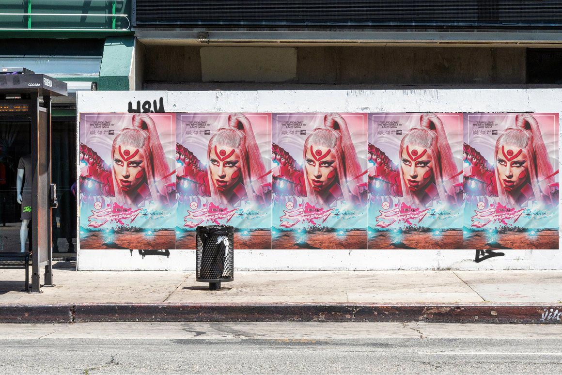 Wheatpasting NYC - wild posting street takeover for Lady Gaga ArtPop